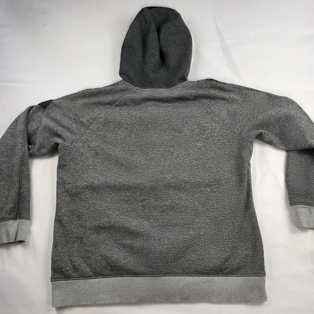 The North Face Hoodie Mens Large Gray Full Zip Sherpa Fleece Colorblock